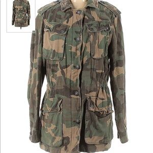 Free People Camo Military Jacket XS